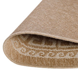 Rond Buitenkleed Beige Wit Patroon