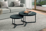 Salontafel 'Laveu' 2-delig Mango hout zwart