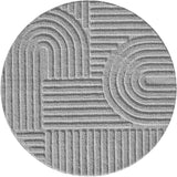 Art 1121 Grijs Scandinavisch Japandi Vloerkleed Binnen/Buiten Tapijt