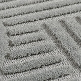 Close-up van Art Zilver - Japandi Vloerkleed