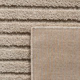 Achterzijde van Art Beige Japandi Geruit Vloerkleed