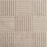 Voorzijde van Art Beige Japandi Geruit Vloerkleed