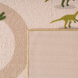Achterkant kindervloerkleed COCO beige – latex antislip rug