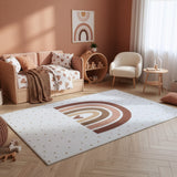 Regenboog kindervloerkleed COCO crème in kinderkamer – sfeerfoto rechthoek