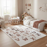 Alfabet kindervloerkleed COCO crème in kinderkamer – sfeerfoto rechthoek