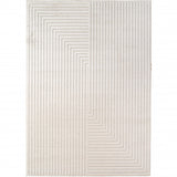 Japandi Vloerkleed Nova - Strak Geometrisch Design Creme
