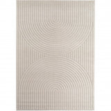 Japandi Vloerkleed Nova - Rustgevend Creme & Abstract Design