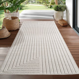 Japandi Vloerkleed Geometrisch Crème