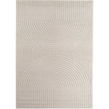 Japandi Abstract Design Vloerkleed Crème