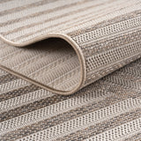 Desert Beige Geweven Japandi Vloerkleed Indoor/Outdoor Tapijt Tuinkleed