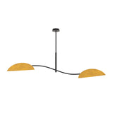 Plafondlamp LOTUS Geel/Goud – 2-Lichts Design Lamp