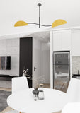 Plafondlamp LOTUS Geel/Goud – 2-Lichts Design Lamp
