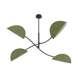 Plafondlamp LOTUS Groen – 4-Lichts Design Lamp