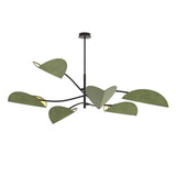 Plafondlamp LOTUS Groen – 6-Lichts Design Lamp