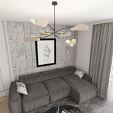 Plafondlamp LOTUS Grijs – 6-Lichts Design Lamp