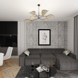 Plafondlamp LOTUS Naturel – 6-Lichts Design Lamp