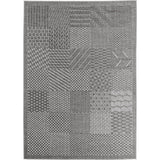 Geweven vloerkleed grijs dynamisch patchwork Indoor Outdoor