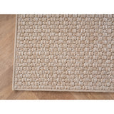 Geweven vloerkleed in Effenkleur Beige
