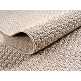 Geweven vloerkleed in Effenkleur Beige