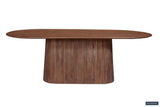 Tafel 'Miguel' 230 cm Ovaal Mango hout Lichtbruin