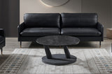 Salontafel 'Sapporo' Rond Draaibaar Steen Donkergrijs