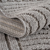 Geweven Vloerkleed Helix Grijs - Abstract Golvend Design