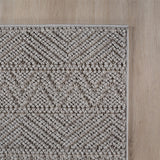 Geweven Vloerkleed Helix - Druk Geometrisch Patroon Grijs