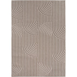 Geweven Vloerkleed Helix Beige - Abstract Golvend Design