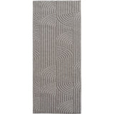 Geweven Vloerkleed Helix Grijs - Abstract Golvend Design