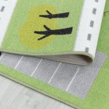 Kid's 2902 City Green Vloerkleed Laagpolig Kinderkamer Tapijt