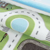 Kid's 2902 City Green Vloerkleed Laagpolig Kinderkamer Tapijt
