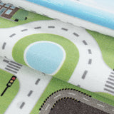 Kid's 2902 City Green Vloerkleed Laagpolig Kinderkamer Tapijt