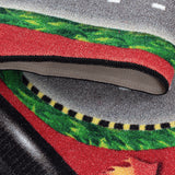 Kid's 2907 Raceauto Vloerkleed Laagpolig Kinderkamer Tapijt