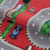 Kid's 2907 Raceauto Vloerkleed Laagpolig Kinderkamer Tapijt