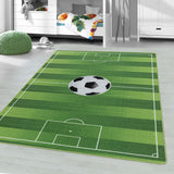 Kid's 2911 Voetbalveld Vloerkleed Laagpolig Kinderkamer Tapijt