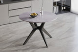 Tafel 'Apollo' 110 cm Rond Glanzend Steen Italian Grijs