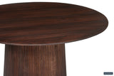 Tafel 'Miguel' 130 cm Rond Mango hout Donkerbruin