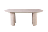 Tafel 'Lagos' 200 cm Ovaal Decor Travertin Beige