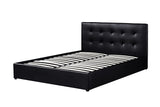 Bed met koffer 'Porto' 160x200 met lattenbodem PU Zwart