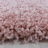 Sydney Shaggy Rose/Roze Vloerkleed Hoogpolig Zachte Tapijt Effen