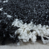 Salsa Shaggy Antraciet Vloerkleed Hoogpolig Zachte Tapijt Berber Stijl