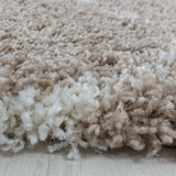 Salsa Shaggy Beige Vloerkleed Hoogpolig Zachte Tapijt Berber Stijl