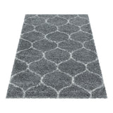 Salsa Shaggy Gray/Grijs Vloerkleed Hoogpolig Zachte Tapijt Berber Stijl