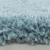 Fluffy Shaggy Blue/Blauw Vloerkleed Hoogpolig Zachte Trendy Tapijt
