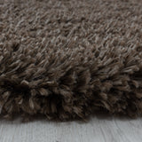 Fluffy Shaggy Brown/Bruin Vloerkleed Hoogpolig Zachte Trendy Tapijt