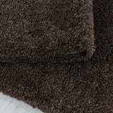 Fluffy Shaggy Brown/Bruin Vloerkleed Hoogpolig Zachte Trendy Tapijt