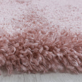 Fluffy Shaggy Rose/Roze Vloerkleed Hoogpolig Zachte Trendy Tapijt