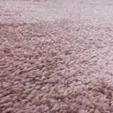 Fluffy Shaggy Rose/Roze Vloerkleed Hoogpolig Zachte Trendy Tapijt