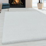 Fluffy Shaggy White/Wit Vloerkleed Hoogpolig Zachte Trendy Tapijt