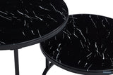Salontafel 'Boston' Decor Glas Marmer Zwart